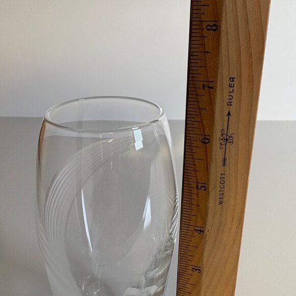 Lenox Bud Vase Windswept Clear and Frosted Glass 6.5" Home Decor Discontinued - Picture 4 of 6